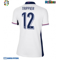 Camisa de Futebol Inglaterra Kieran Trippier #12 Equipamento Principal Mulheres Europeu 2024 Manga Curta